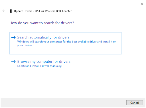 Fix WiFi doesn't have a valid IP configuration by updating your drivers step 4 